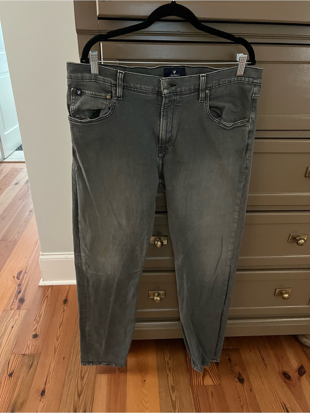Daniel Cremieux Men's Grey Slim Straight Jeans Size 38/32